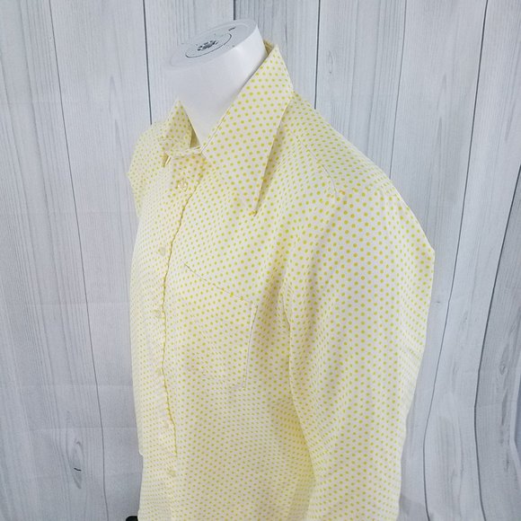 Vintage Permanent Press Shirt Polyester Disco Sz L - Picture 6 of 10